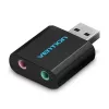Vention USB-ulkoinen äänikortti musta metalli Type