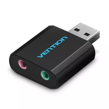 Vention USB-ulkoinen äänikortti musta metalli Type