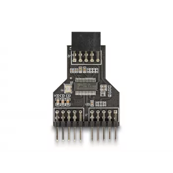 DeLOCK 60045 kaapelisovitin 9-pin USB 2.0 2 x 9-pin-header musta
