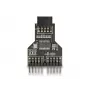 DeLOCK 60045 kaapelisovitin 9-pin USB 2.0 2 x 9-pin-header musta