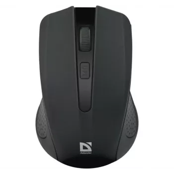 Langaton RF-hiiri DEFENDER Accura MM-935 — optinen 1600 DPI, molempikätinen, 3 painiketta, USB-vastaanotin, musta