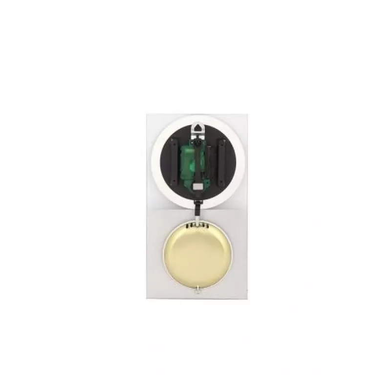 NeXtime kello 3028 OP kello, 16x30,2 cm, seinäkello, lasi, hopea