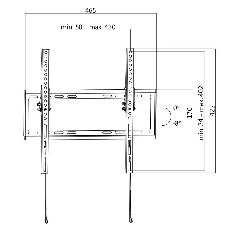 LogiLink BP0010 TV-teline/jalusta 139,7 cm (55