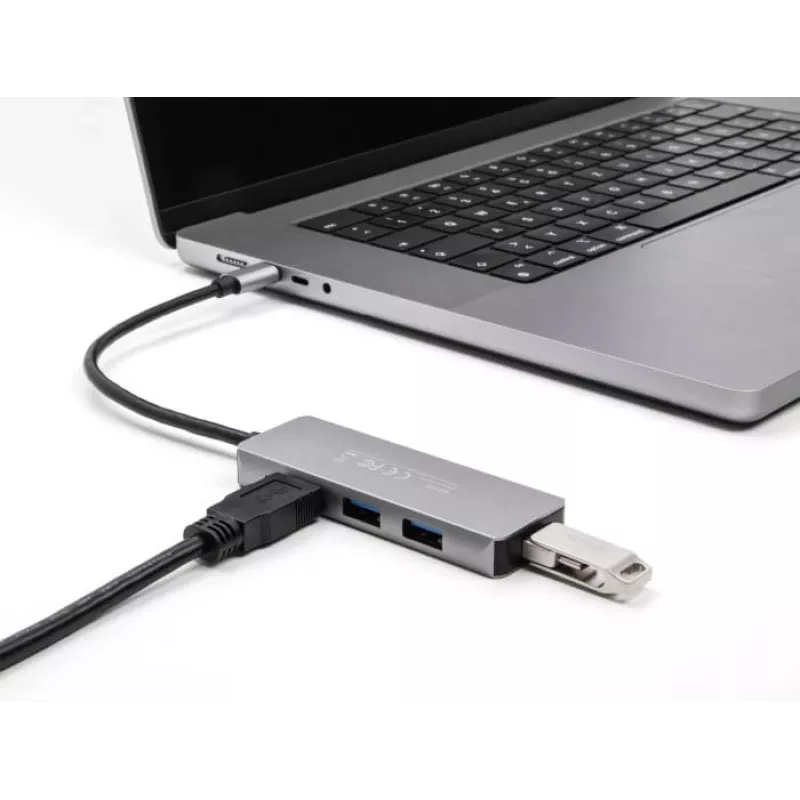 DeLOCK 63173 USB-keskitin Type-C 5000 Mbit/s musta