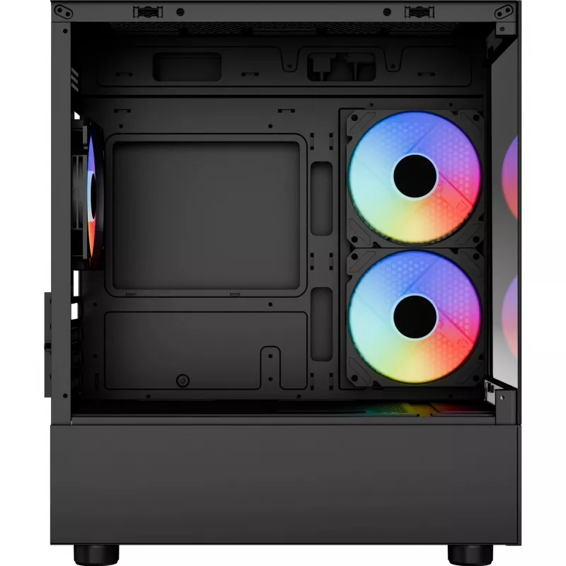 Micro/Mini-ITX-tietokonekotelo AEROCOOL Geh Viewport Mini-G-BK-v4 ARGB musta