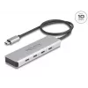 DeLOCK USB Type-C -keskitin 10 Gbps 4 porttia alumiini harmaa