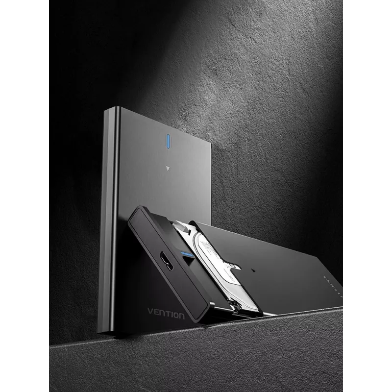 Vention 2,5 tuuman SATA-kiintolevykotelo (USB 3.0 Micro-B) musta
