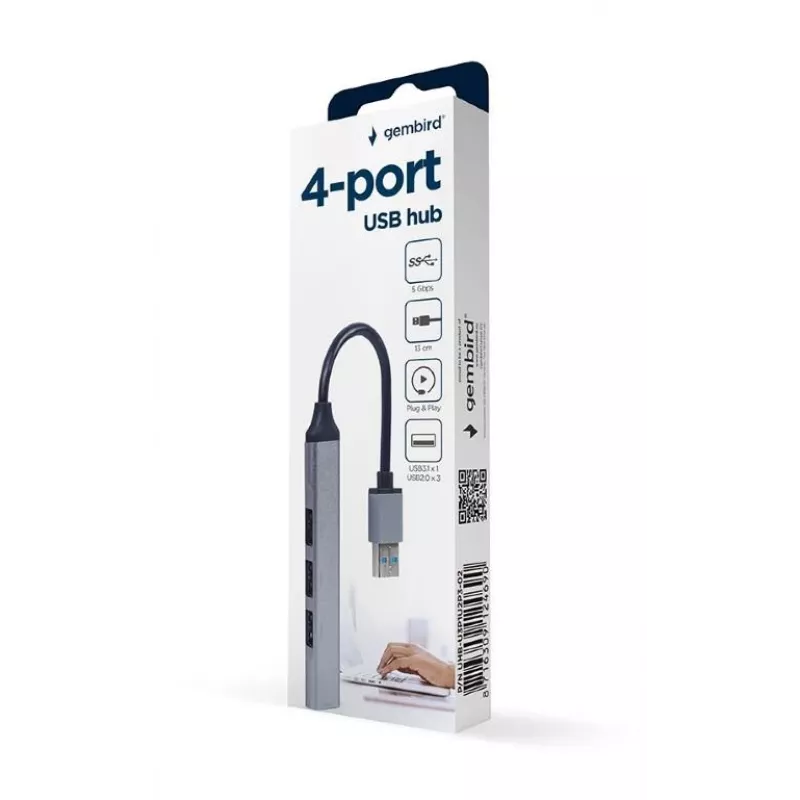 USB 3.0 -keskitin GEMBIRD UHB-U3P1U2P3-02 — 4 porttia