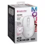 Defender Feam MM-296 52297 langaton hiiri, hiljainen napsautus, optinen, 1600 DPI, USB, valkoinen