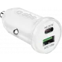 SBS autolaturi 12/24V 1x Type-C PD+ USB 2.1 A valkoinen