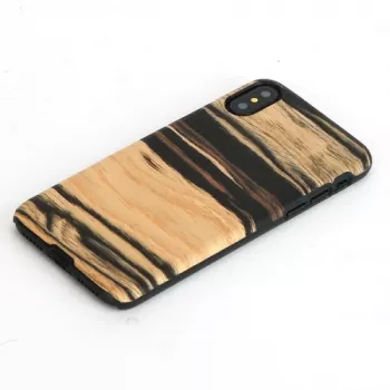 Älypuhelinkotelo man and wood iPhone X/XS:lle – valkoinen eebenpuu musta
