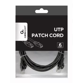 Verkkokaapeli Gembird PP6U-2M/BK RJ-45 Cat6 2 m musta