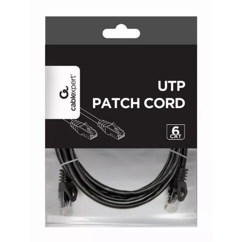 Verkkokaapeli Gembird PP6U-2M/BK RJ-45 Cat6 2 m musta
