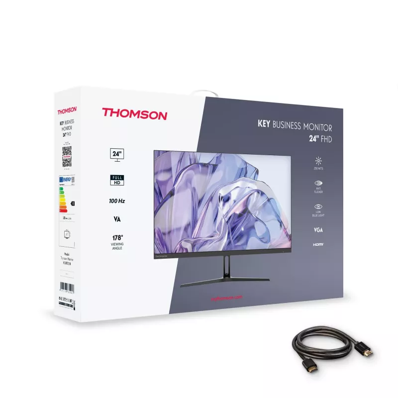 Näyttö THOMSON M24FB2Y14 24 tuuman (61 cm) Full HD 1920x1080 VA LED, 14 ms, VESA, musta