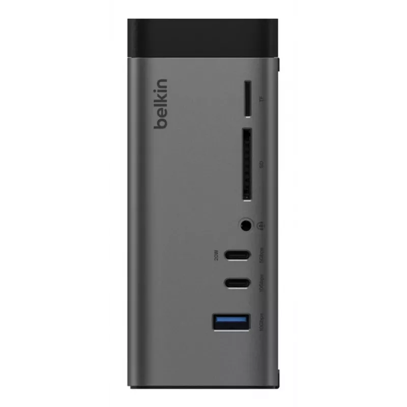 Belkin Connect USB Type-C -keskitin 10000 Mbit/s harmaa
