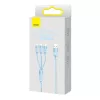 3in1 USB-kaapeli Baseus StarSpeed Series, USB-C + Micro + Lightning 3,5A, 1,2m (sininen)