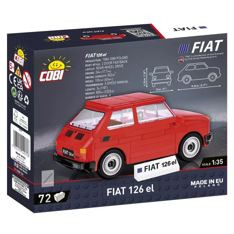 Rakennussarja Cobi Youngtimer Collection Fiat 126p el 24531 — 150 osaa