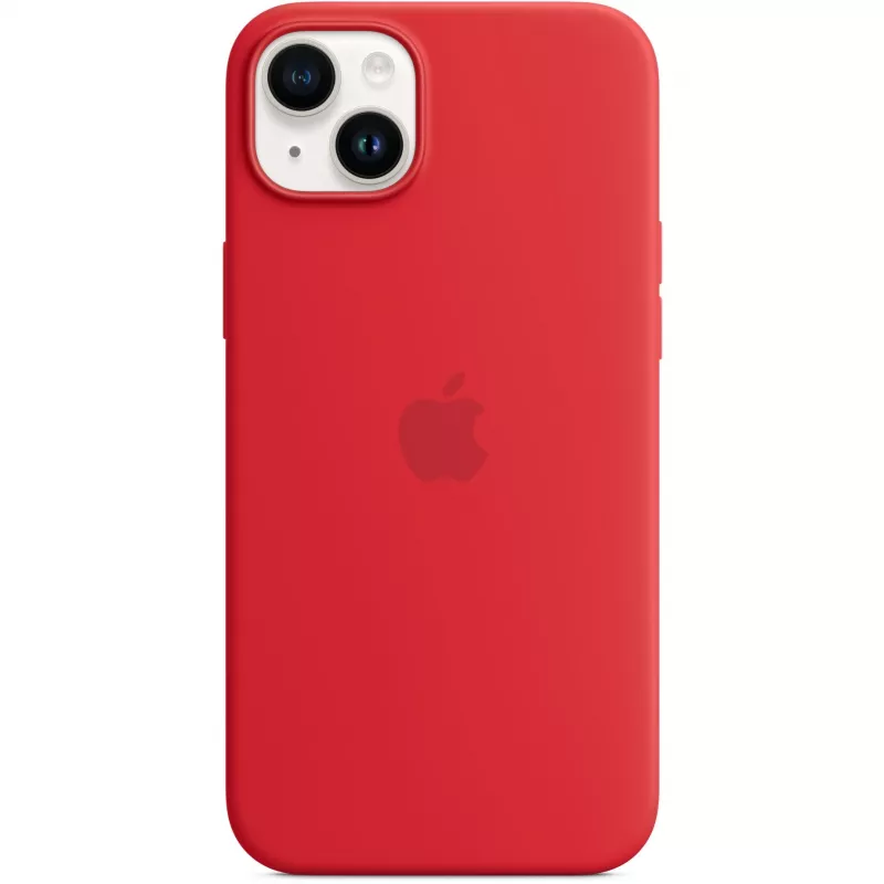 Apple iPhone 14 Plus silikonikotelo MagSafe-yhteensopiva – (PRODUCT)RED