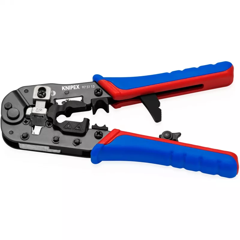 Knipex 97 51 13 kaapelipuristinpihdit musta, sininen, punainen