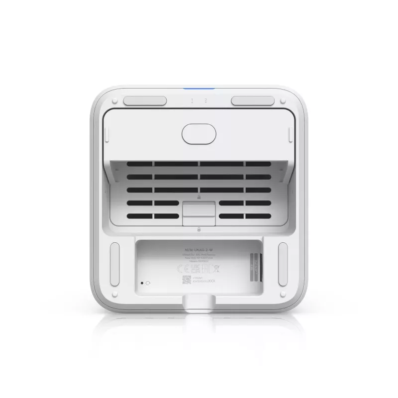 Ubiquiti UNAS-2-W Unifi Nas 2X 3.5 HDD-kehikot, 2,5 GbE, USB-C, PoE++-adapteri