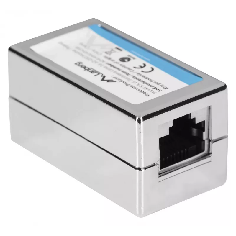 Lanberg AD-RJ45-RJ45-OS6 kaapelin sukupuolenmuunnin RJ-45 hopea