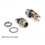 Johdinliitin DeLOCK 89911 DC musta nikkeli