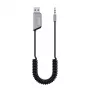 Savio TR-16 lähetin AUX-adapteri handsfree-toiminnolla, Bluetooth 5.3, Google Assistant/Siri