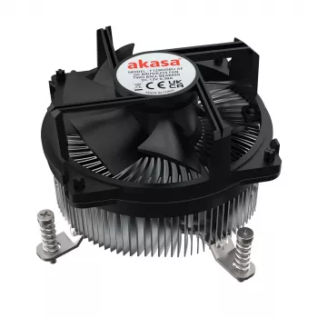 Akasa Intel LGA1700 -prosessorijäähdytin hybridi 9 cm alumiini, musta 1 kpl