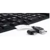 Silikoninäppäimistö USB+PS/2 musta