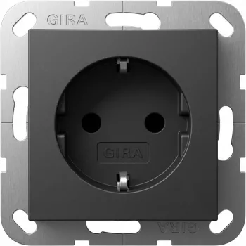 Pistorasia SCHUKO GIRA System 55 16 A 250 V antrasiitti, syvyys 29 mm