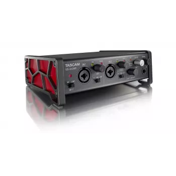 Audioliitäntä Tascam US-2X2HR, 2 x XLR/combo-tulot, 192 kHz, USB 2.0, MIDI In/Out, pöytämalli, musta