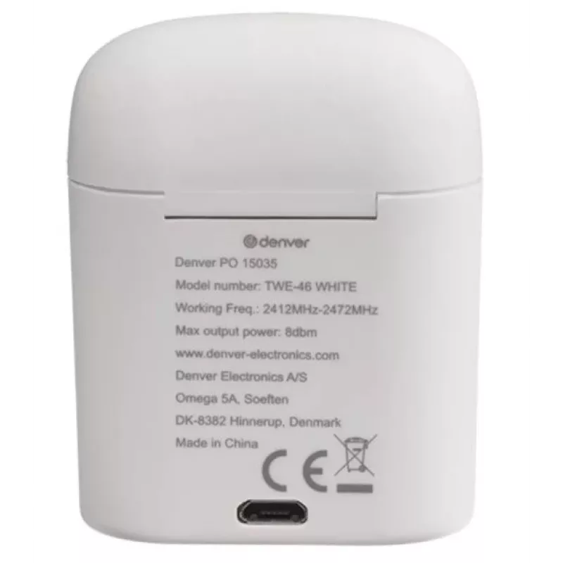 Kuulokemikrofoni Denver TWE-46WHITE