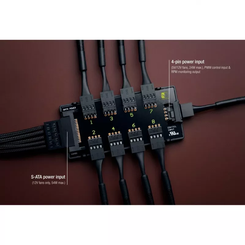 Tuuletinohjain Noctua NA-FH1 4-Pin musta 24W 5-12V