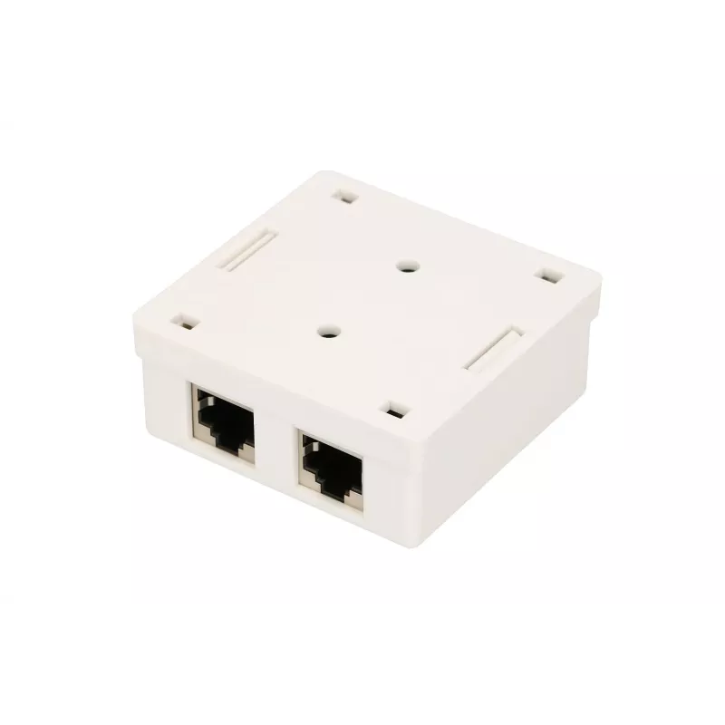 Pinta-asennettava verkkorasia Extralink EX.9649 — 2x RJ45 Cat5e STP