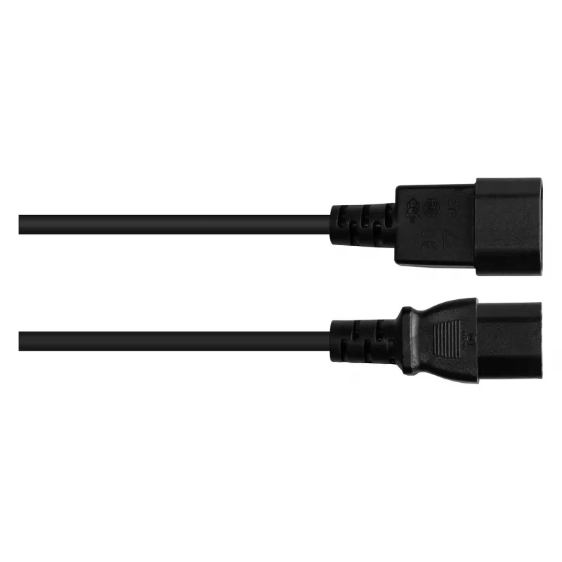 Good Connections IEC-laitevirtapistoke – kuumalaitevirtapistoke C14 C15 musta 5m