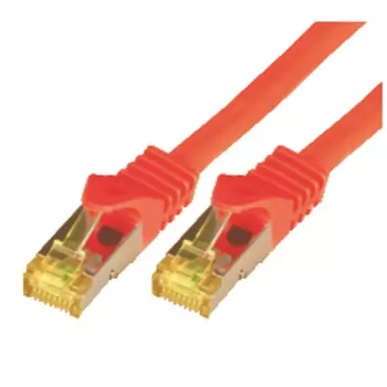 M-CAB - patch-kaapeli - RJ-45 (uros) - RJ-45 (uros) - 50 cm - SFTP, PiMF - Cat.7 raakakaapeli - halogeeniton, valettu, ilman lukituskielekkeen suojausta - punainen