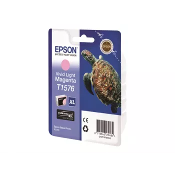 Epson Turtle T1576 Vivid vaaleanmagenta, High (XL) Yield, Vivid vaaleanmagenta, pigmenttimuste, 25,9 ml, 1 kpl, 2300 sivua