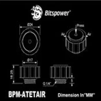 BitsPower manuaalinen ilmanpoisto G1/4