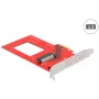 DeLOCK PCI Express x4 -kortti 1 x sisäiseen U.3 punainen hopea