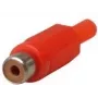 RCA-liitin, merkintä punainen, kaapelin halkaisijaan 4 mm asti (10805B)
