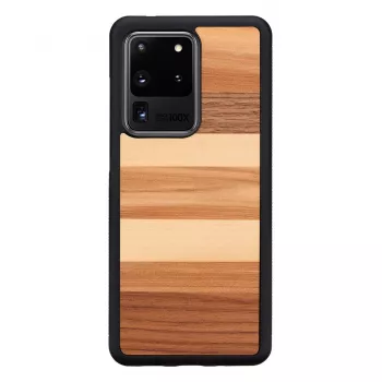 man and wood -suojakotelo Galaxy S20 Ultra — musta puuviimeistely
