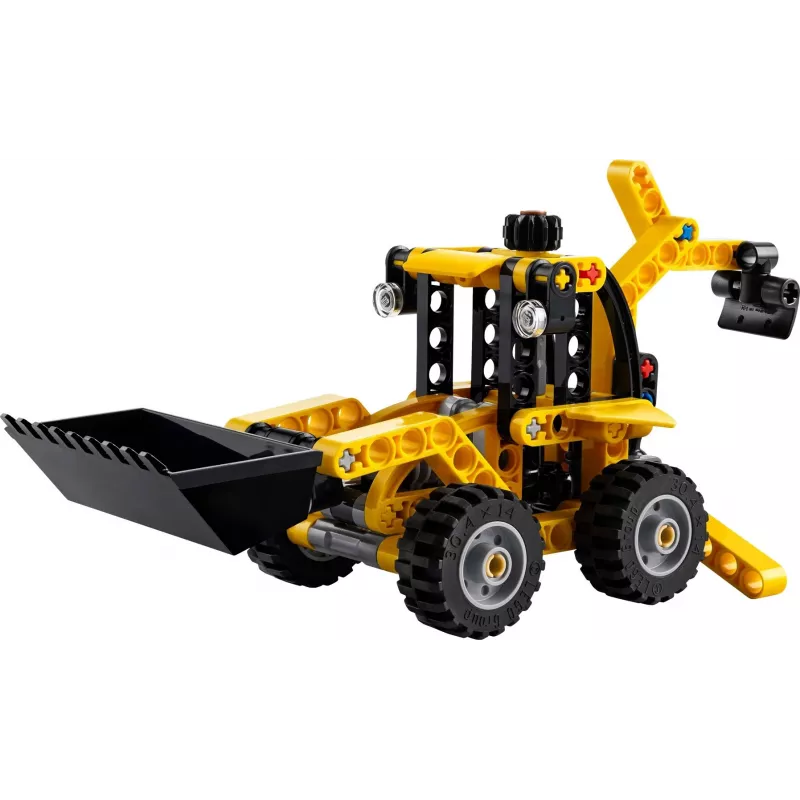 Rakennussarja LEGO Technic Backhoe Loader 42197 — nivelohjaus, toimiva kuormaaja, 104 osaa, suositeltu ikä 7+