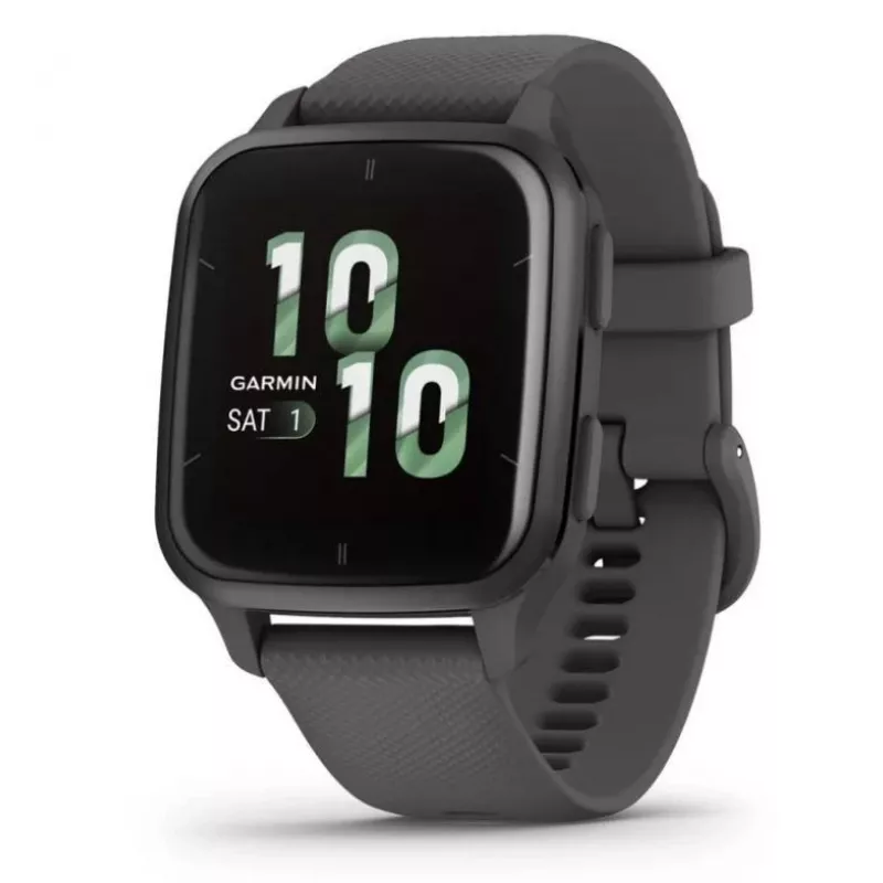 Älykello GARMIN Venu Sq 2 — 1,4 inch AMOLED, 40 mm kotelo, liuskekivenharmaa, GPS, SpO2, NFC