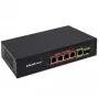 Ethernet PoE -kytkin QOLTEC 52296 — 4x RJ45 PoE-porttia, 1x RJ45 uplink