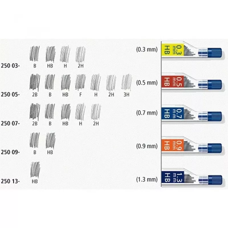 Täyttö Staedtler 250 05-HB harmaa 0,5 mm