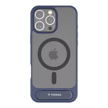Torras Pstand Series kotelo iPhone 16 Pro -puhelimelle — sininen, ohut, kevyt suojakotelo