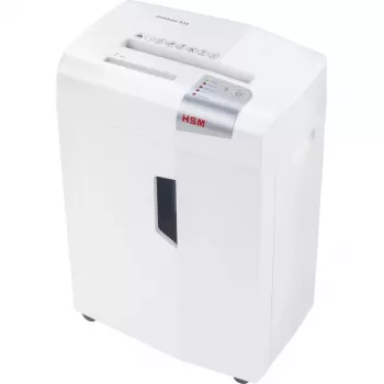 Silppuri HSM X15, partikkelileikkaus P-4, 23 cm työleveys, 16 arkin kapasiteetti, 26 l säiliö, hopea