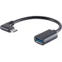 USB-kaapeli S/CONN 13-30010 USB 3.2 Gen 1 0,1 m USB-C USB-A musta