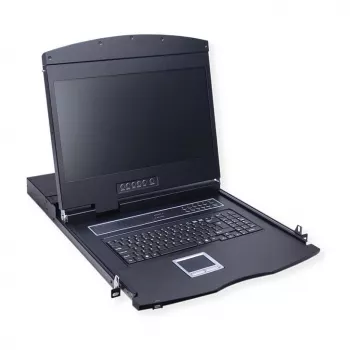 VALUE 26.99.0190 19 tuuman KVM-konsoli, 8-porttinen, USB, brittiläinen asettelu