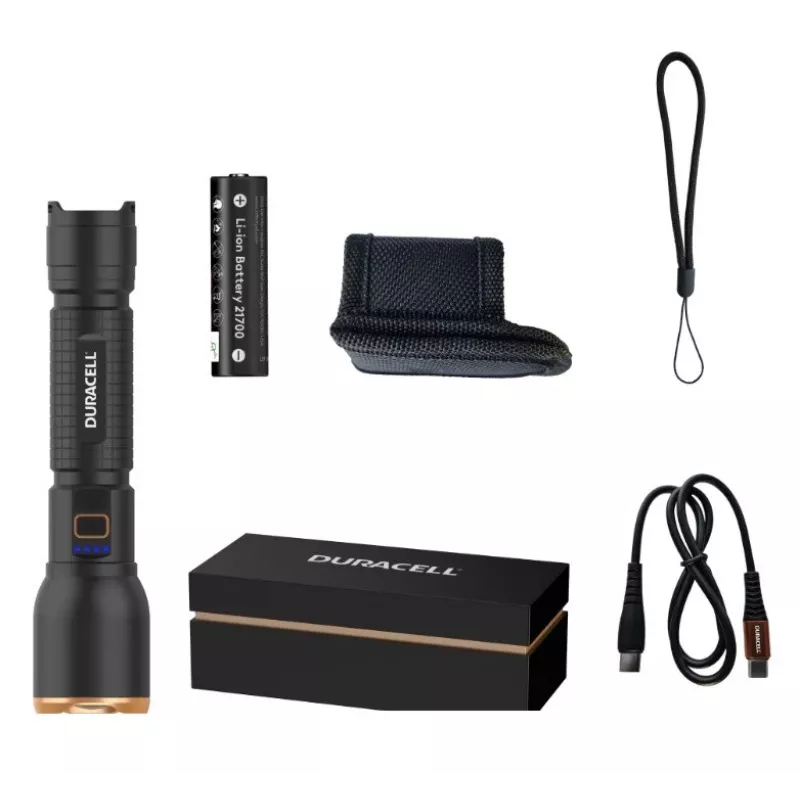 Taskulamppu Duracell DF3000R, musta